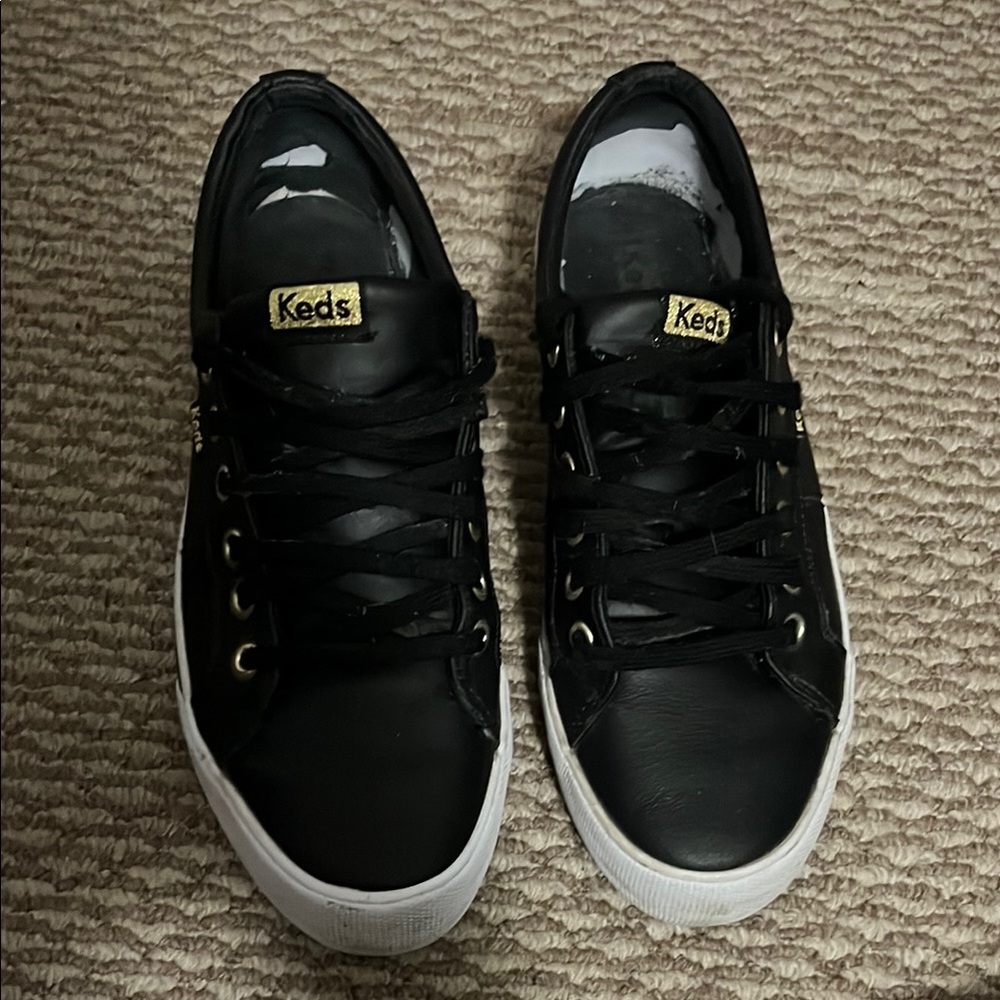Keds Black shoes with gold detail, size 10 women’s